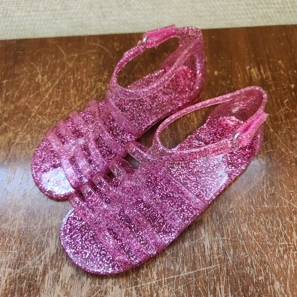 Girls Children's place pink glittery jelly sandals - Picture 2 of 5